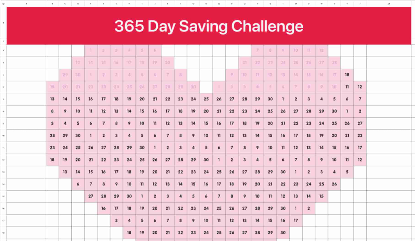 365 Day Saving Challenge
